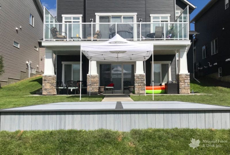 Waterproof walkout DekSmart vinyl deck
