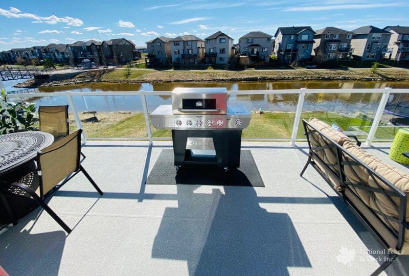 Waterproof walkout DekSmart vinyl deck