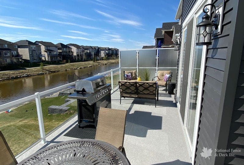 Waterproof walkout DekSmart vinyl deck