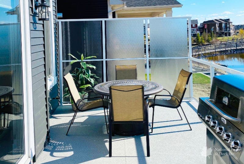 Waterproof walkout DekSmart vinyl deck