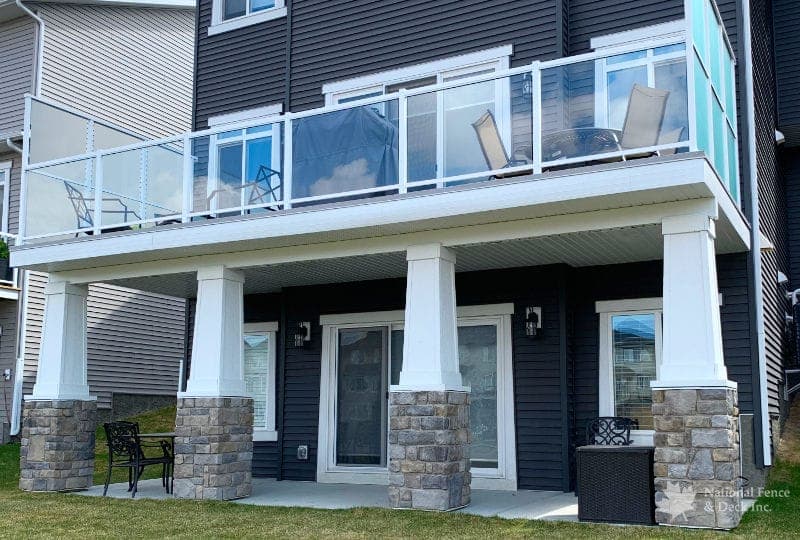Waterproof walkout DekSmart vinyl deck