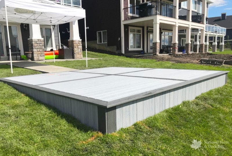 Waterproof walkout DekSmart vinyl deck