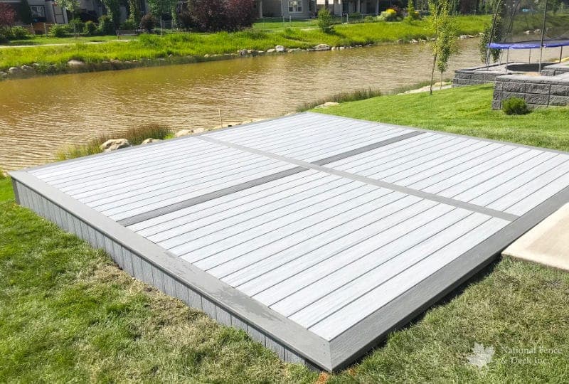 Waterproof walkout DekSmart vinyl deck