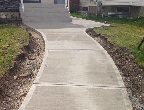 Custom concrete walkway