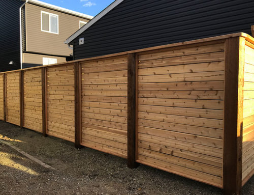 Horizontal Cedar Fence With Custom Gate Arbor