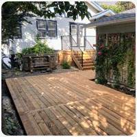 brown pressure treated decking