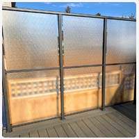 privacy glass wind wall