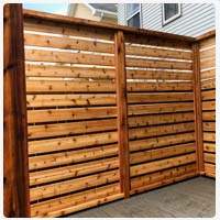 wood privacy wall