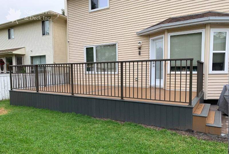 Trex composite deck in colors Beach Dune and Clam Shell