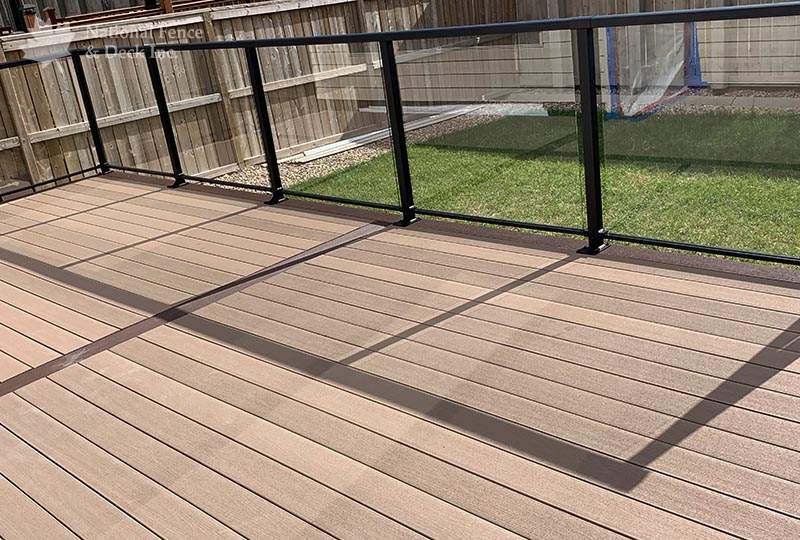 deck in colors Sandy Birch and Rustic Elm