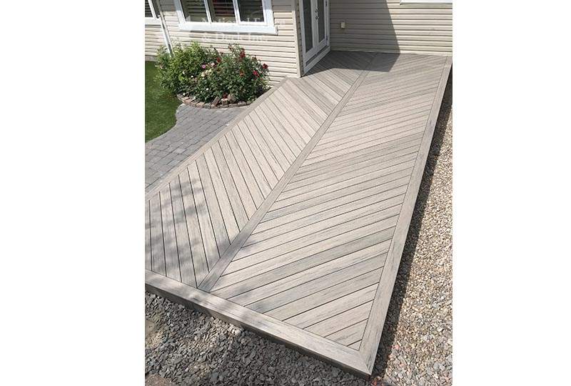Timbertech composite deck in color Driftwood