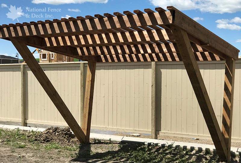 Funky free-standing pressure treated pergola