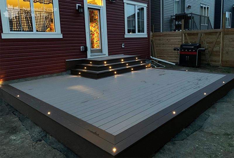 Timbertech composite deck in Sandy Birch