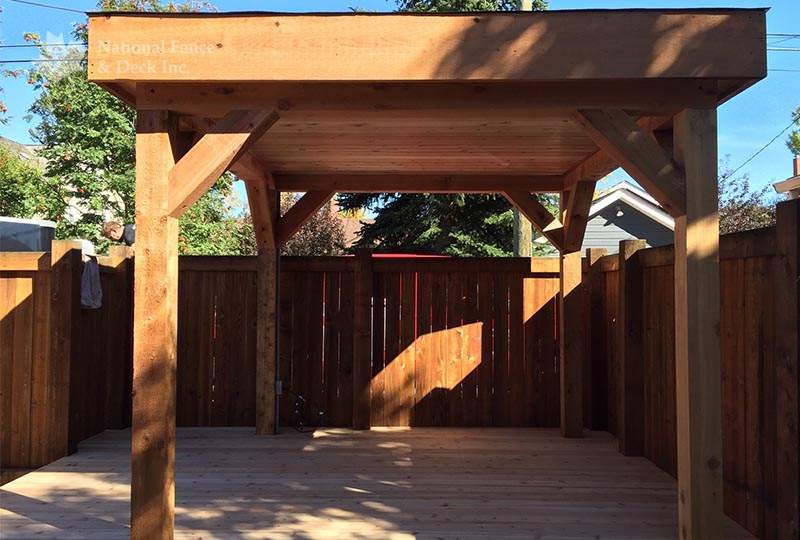 Covered deck gazebo