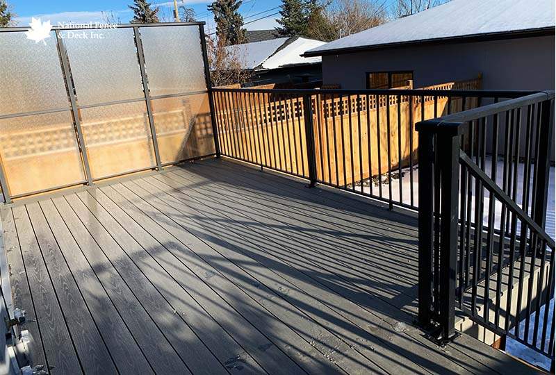 Aluminum Railing With Timbertech Silver Maple Decking