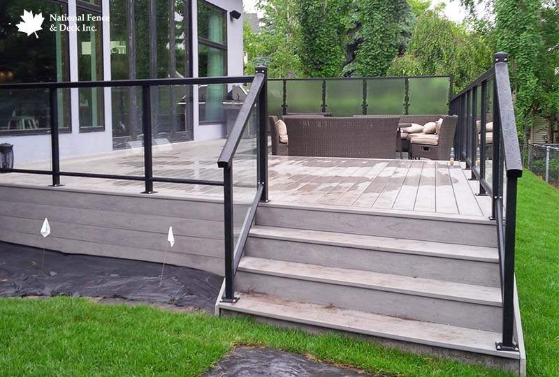 Deck With Glass Railing And Privacy Glass