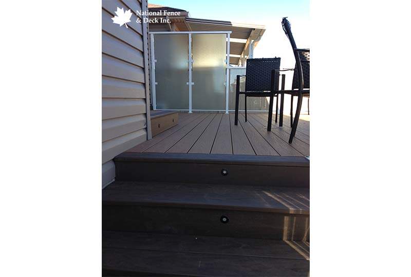 Timbertech Decking with Frosted Glass Wall