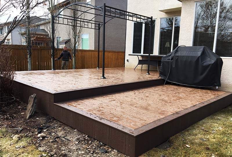 Timbertech Rustic Elm and Brown Oak Composite Deck