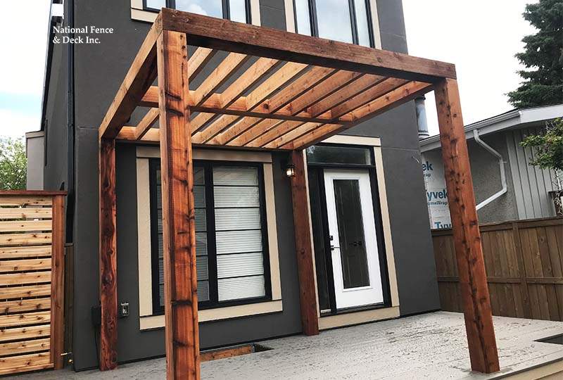 Timbertech Silver Maple Deck With Cedar pergola