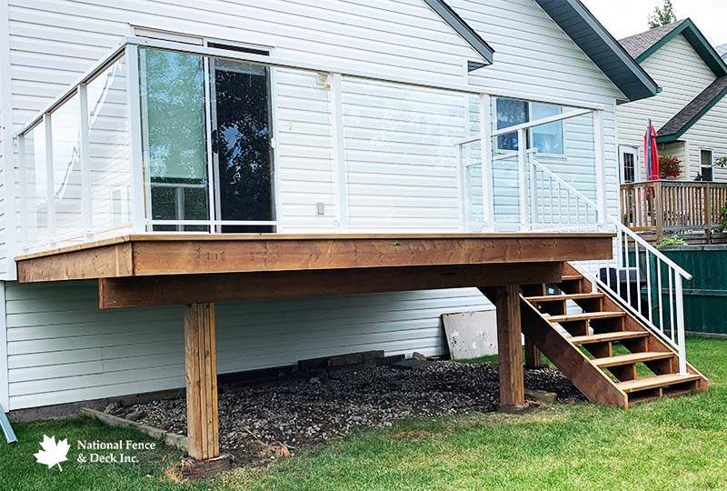 Pressure Treated Deck With Matching Stairs