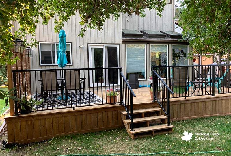 Pressure Treated Deck With Privacy Wall