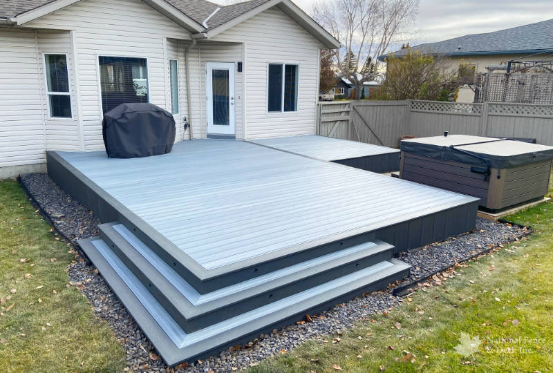 Composite backyard deck