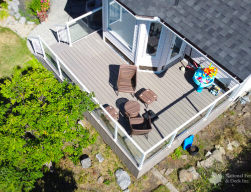 Trex Rocky Harbor deck with glass railings